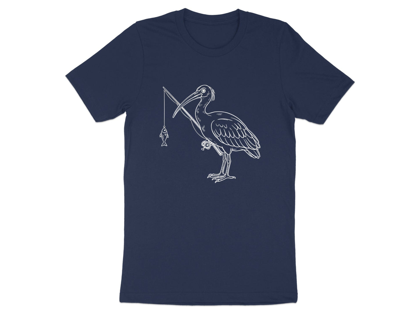 Australian Ibis Fisherman Line Art T-Shirt