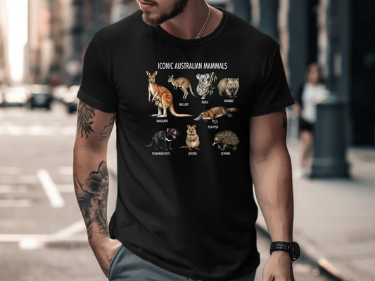 Iconic Australian Mammals Nature Guide T-Shirt | Wildlife Tee