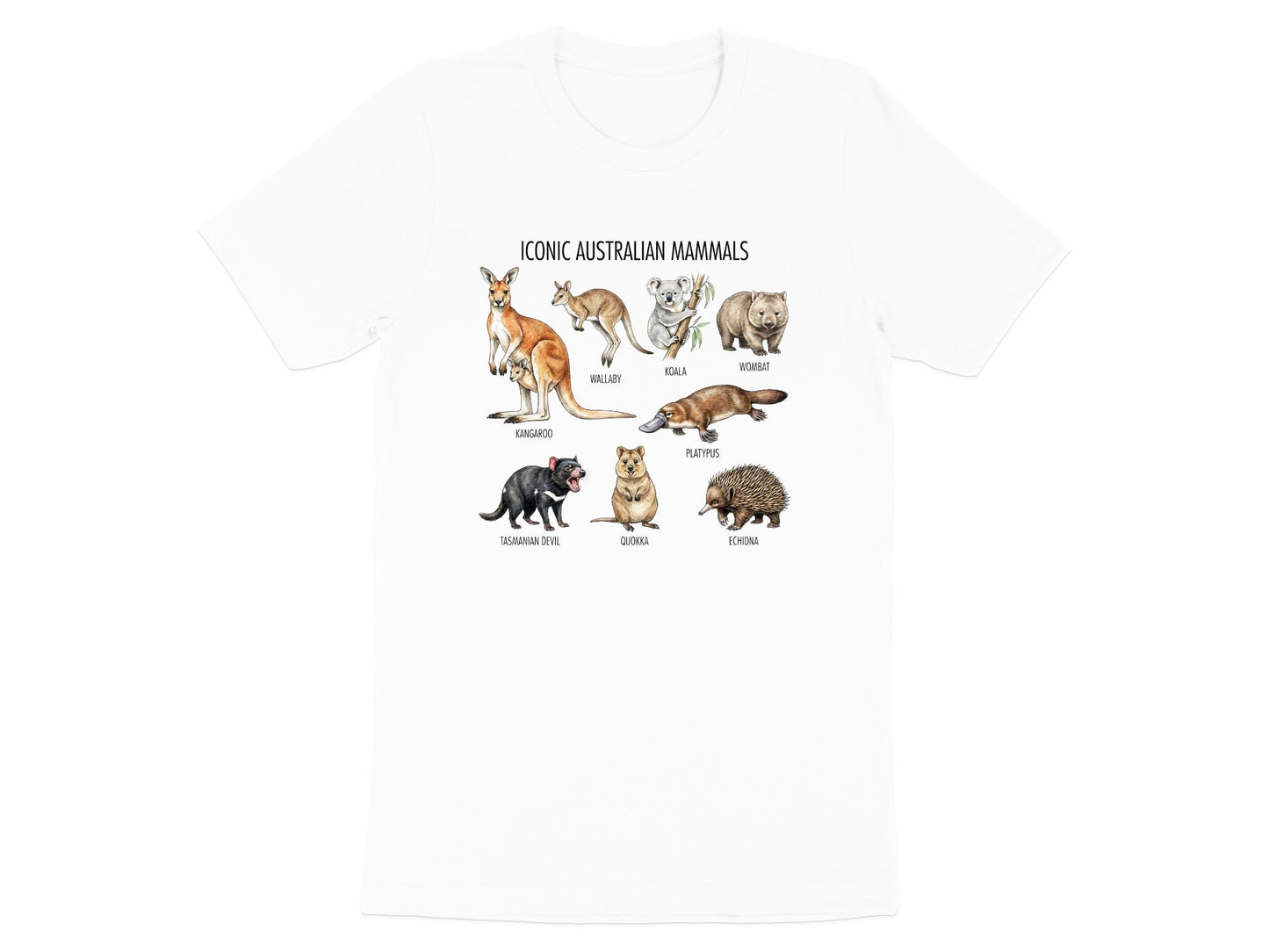 Iconic Australian Mammals Nature Guide T-Shirt | Wildlife Tee