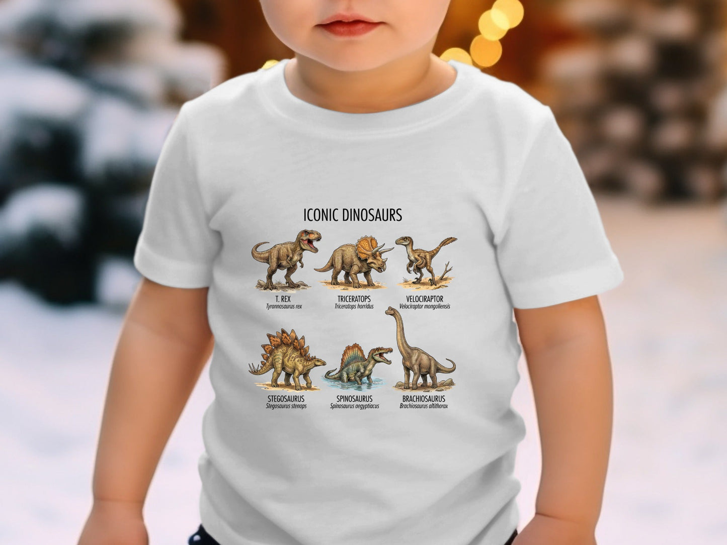 Iconic Dinosaurs Educational Poster T-Shirt - Science & Nature