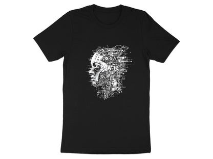 Cybernetic Profile Glitch Art T-Shirt