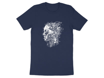 Cybernetic Profile Glitch Art T-Shirt