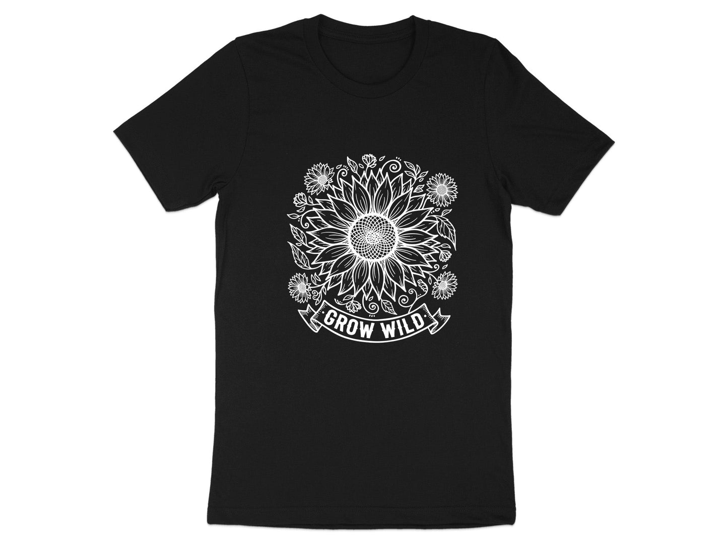 Grow Wild Sunflower Retro Graphic T-Shirt