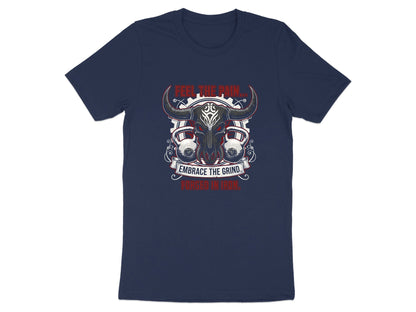 Embrace The Grind Bull Skull Forged In Iron Gym T-Shirt