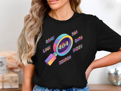 Isometric Search Error T-Shirt - SEO & Web Developer  Tee