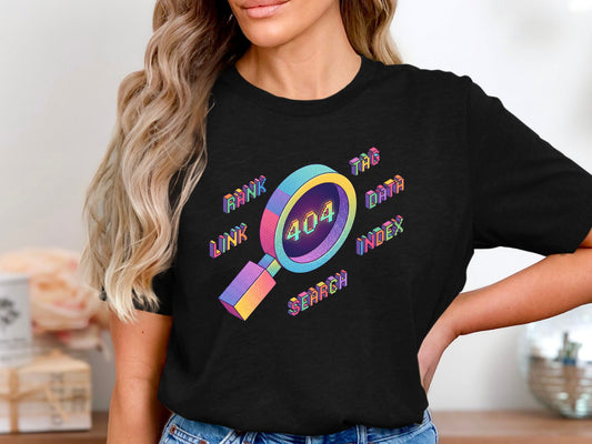 Isometric Search Error T-Shirt - SEO & Web Developer  Tee