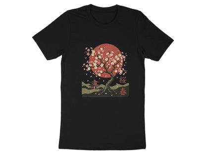 Japanese Sakura Pagoda Scene T-Shirt
