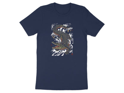 Japanese Style Crocodile Art T-Shirt - Irezumi Inspired