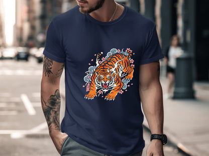Japanese Irezumi Tiger Tattoo Art T-Shirt