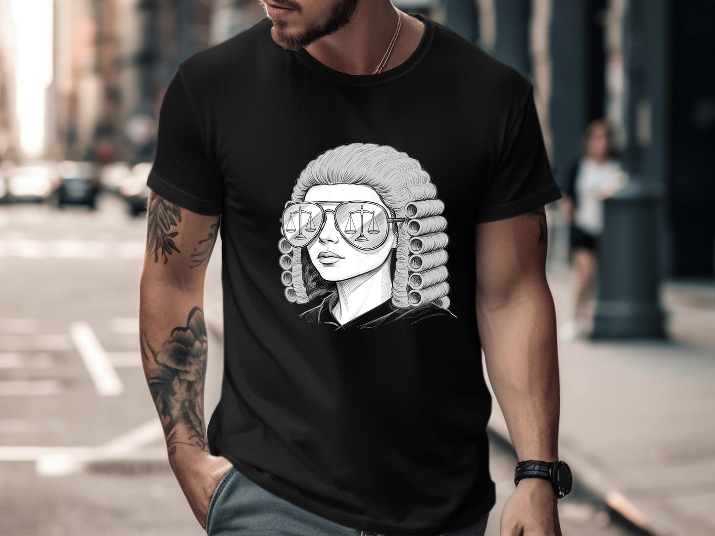 Judge in Aviators Graphic T-Shirt - Cool Legal Professional Tee