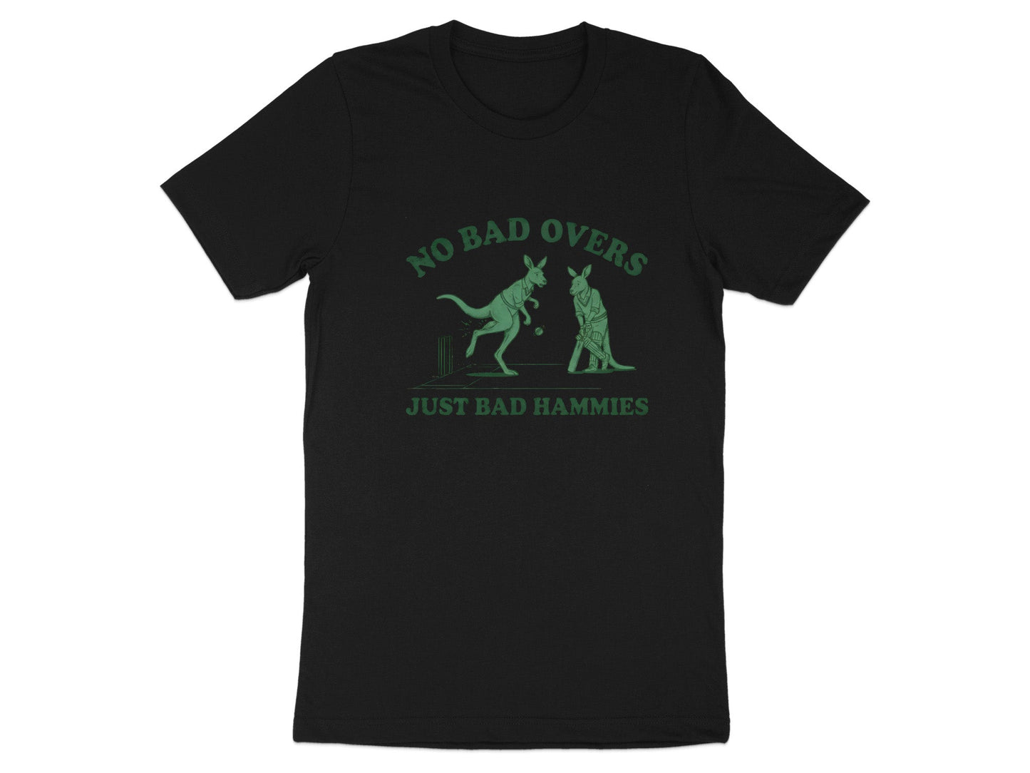 No Bad Overs Just Bad Hammies Kangaroo Cricket Tee