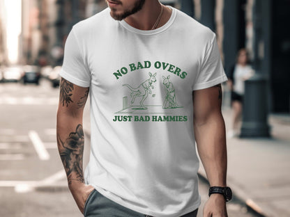 No Bad Overs Just Bad Hammies Kangaroo Cricket Tee