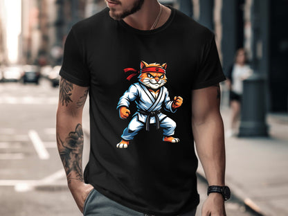 Karate Cat Sensei Martial Arts T-Shirt