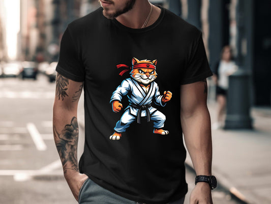 Karate Cat Sensei Martial Arts T-Shirt