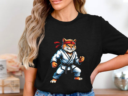 Karate Cat Sensei Martial Arts T-Shirt