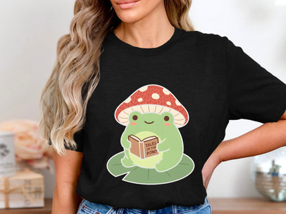 Frog with Mushroom Hat 'Tales of the Pond' Kawaii Tee