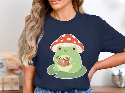 Frog with Mushroom Hat 'Tales of the Pond' Kawaii Tee