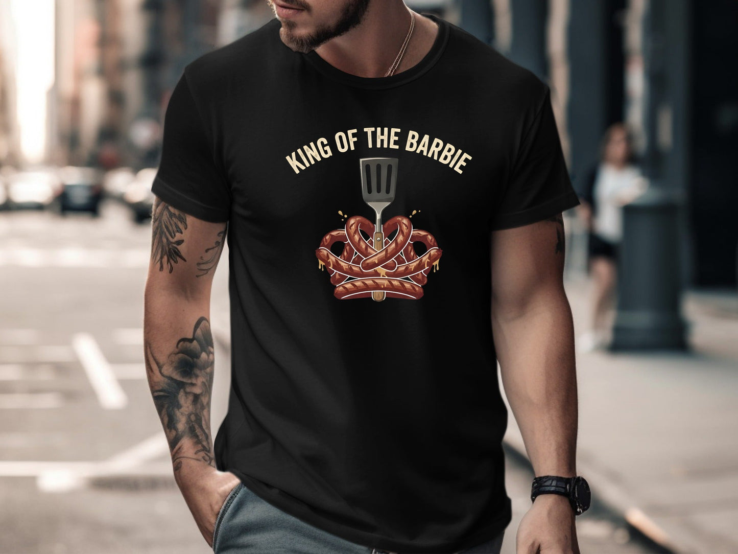 King of the Barbie Funny Sausage T-Shirt | Aussie BBQ Tee