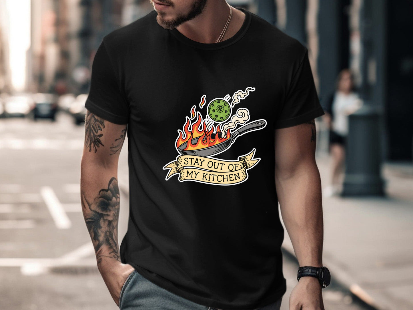 Stay Out Of My Kitchen Funny Pickleball Pan Tee