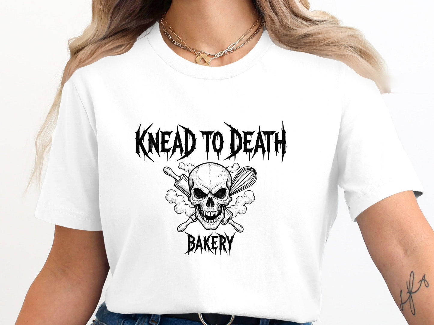 Knead To Death Bakery Skull Funny Baker T-Shirt