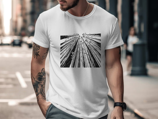 Minimalist Koala Tall Trees T-Shirt | Artistic Nature Tee