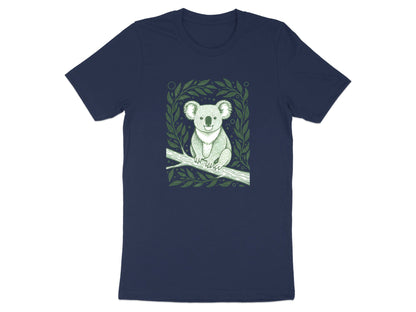 Smiling Koala Eucalyptus Branch T-Shirt | Cute Australian Tee