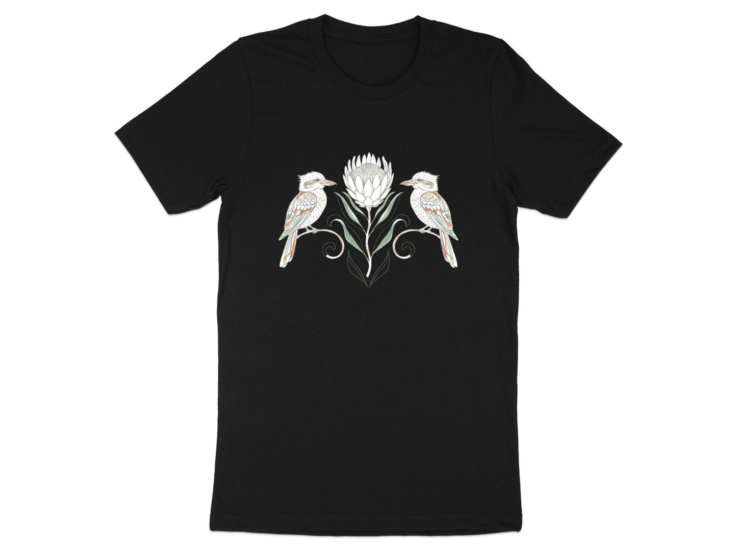 Kookaburras & Protea Floral T-Shirt | Australian Botanical Tee