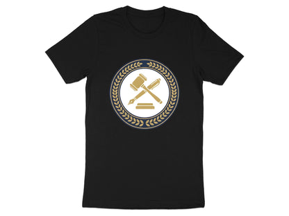 Legal Gavel & Pen Heritage T-Shirt - Law Professional Logo Tee