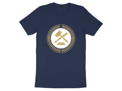 Legal Gavel & Pen Heritage T-Shirt - Law Professional Logo Tee