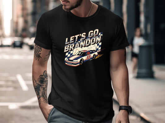 Let's Go Brandon Race Car Graphic T-Shirt