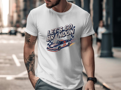 Let's Go Brandon Race Car Graphic T-Shirt
