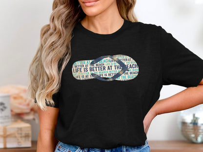 'Life's Better at the Beach' Slogan T-Shirt