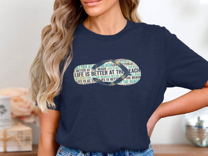 'Life's Better at the Beach' Slogan T-Shirt