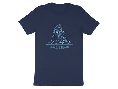 Yoga Find Balance Fine Line Art T-Shirt