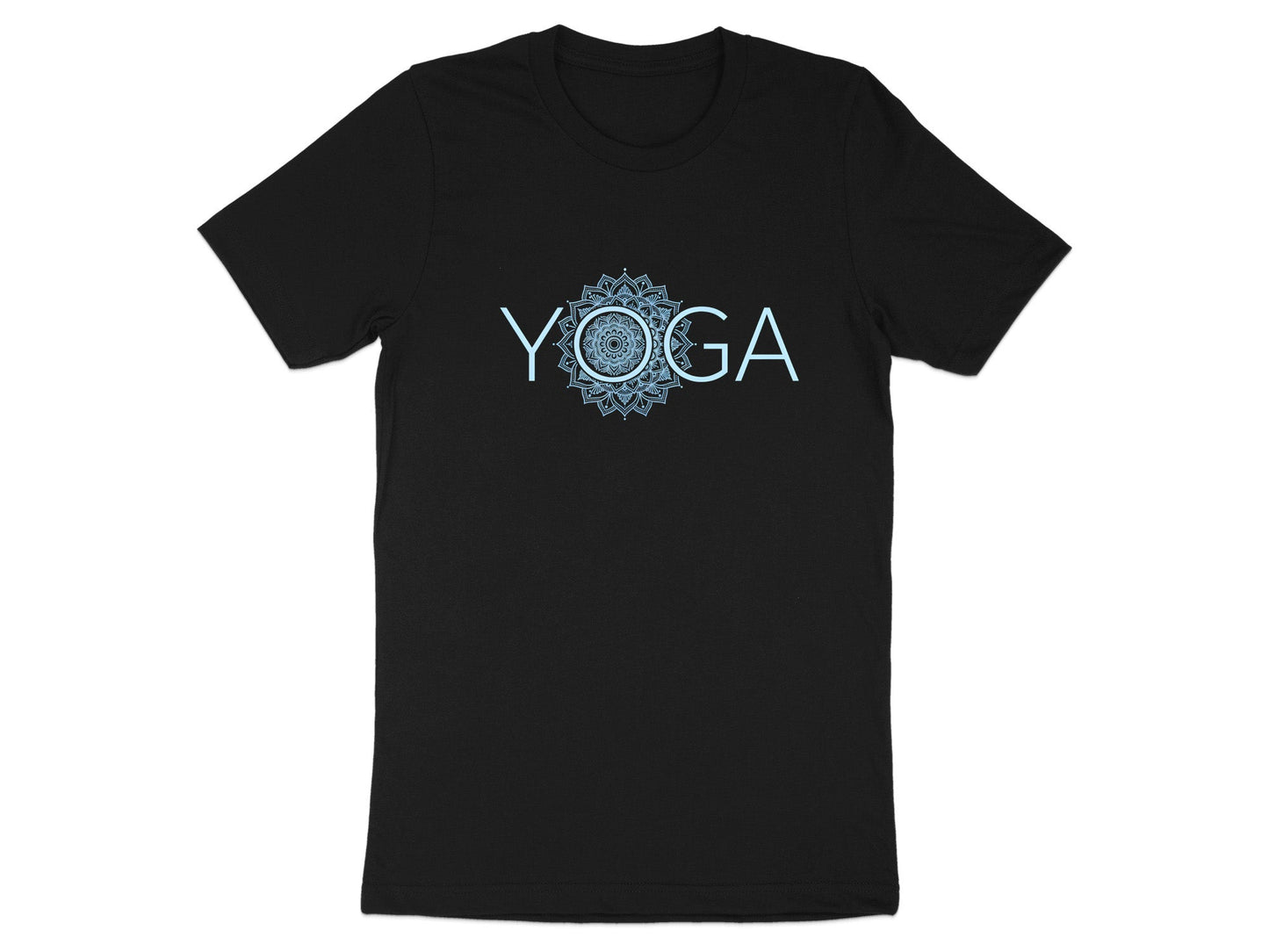 Yoga Mandala Blue Graphic T-Shirt