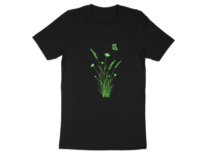Minimalist Floral Delicate Wildflower & Butterfly T-Shirt