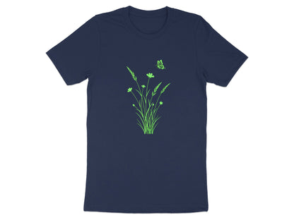 Minimalist Floral Delicate Wildflower & Butterfly T-Shirt