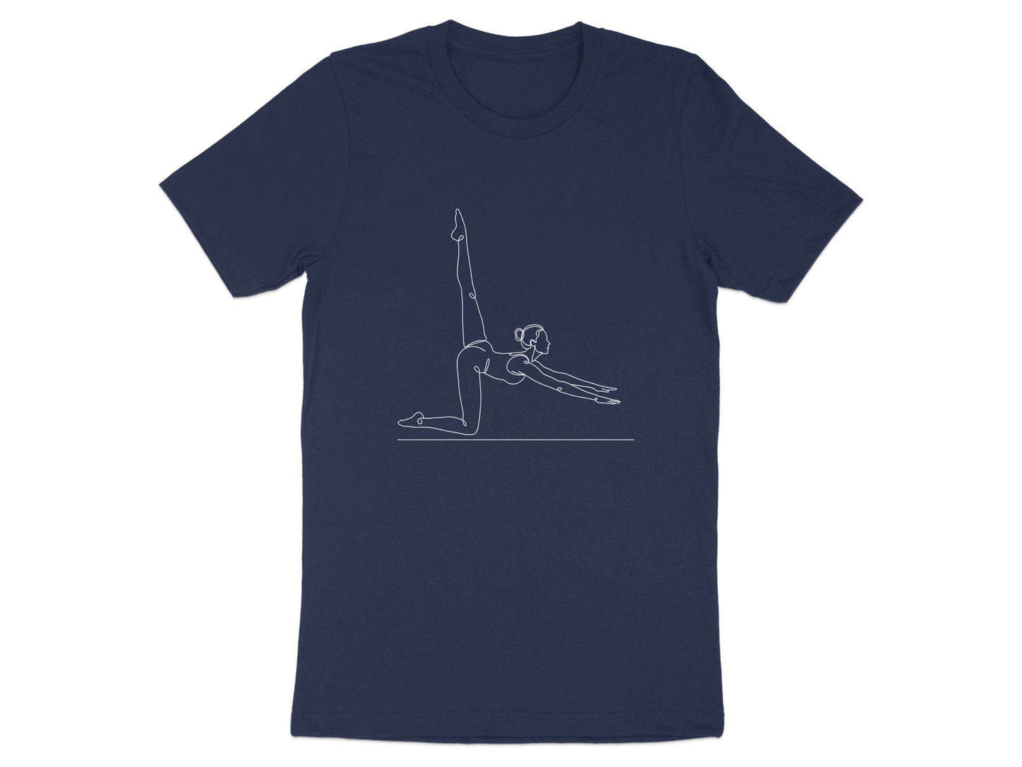 Minimalist Line Art Pilates Pose T-Shirt