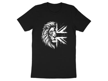 British Lion & Union Jack Half-Face T-Shirt - Bold Graphic