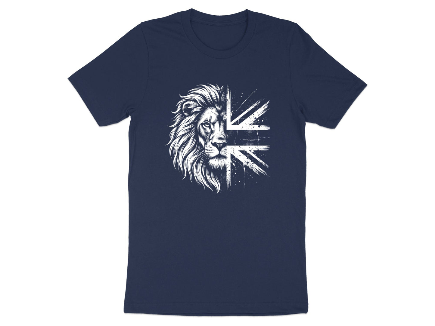 British Lion & Union Jack Half-Face T-Shirt - Bold Graphic
