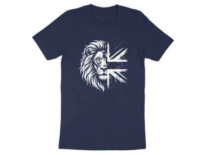 British Lion & Union Jack Half-Face T-Shirt - Bold Graphic