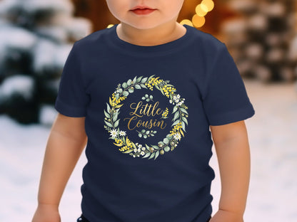 Little Cousin Aesthetic Watercolor Floral Wreath Tee