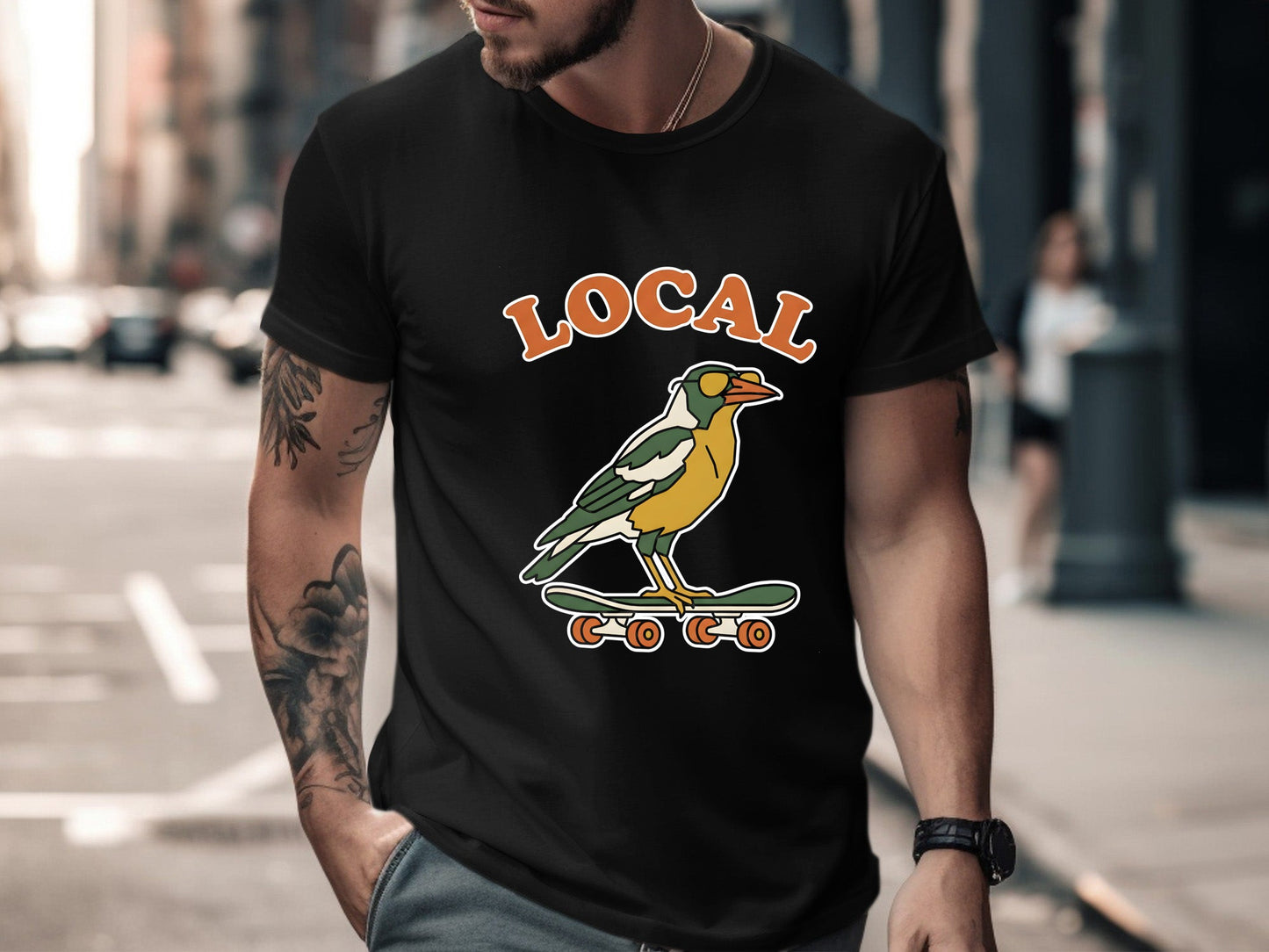Local Legend Skater Bird Graphic T-Shirt