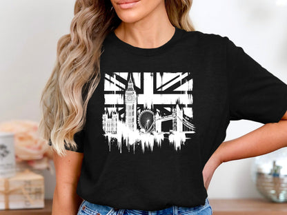 London Skyline & Union Jack T-Shirt - Iconic Landmark Art