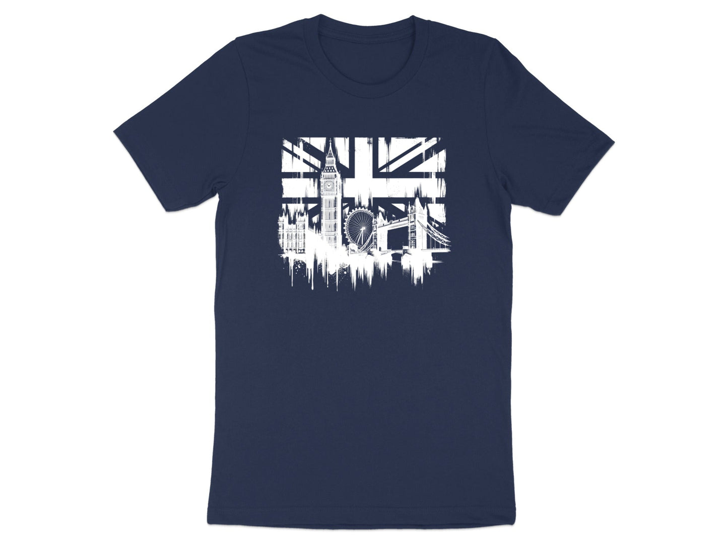 London Skyline & Union Jack T-Shirt - Iconic Landmark Art