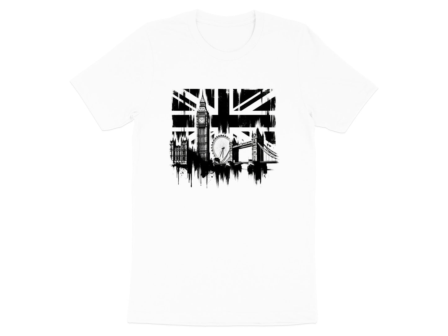 London Skyline & Union Jack T-Shirt - Iconic Landmark Art