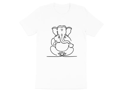 Lord Ganesha Minimalist Line Art Tee
