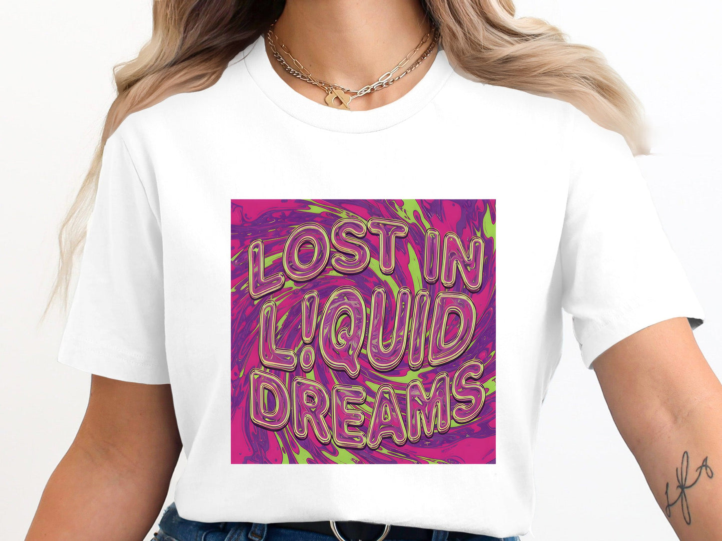 Lost in Liquid Dreams Psychedelic T-Shirt