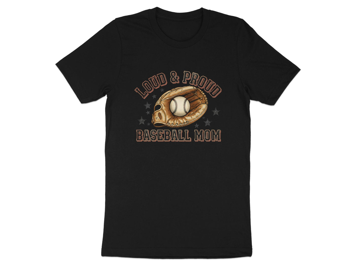 Loud & Proud Baseball Mom Tee - Vintage Distressed Glove Shirt