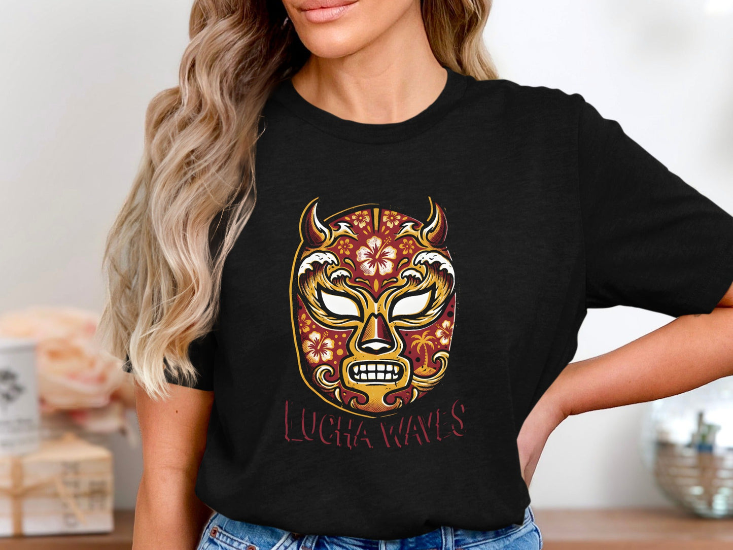 Lucha Waves Mexican Wrestling Mask T-Shirt